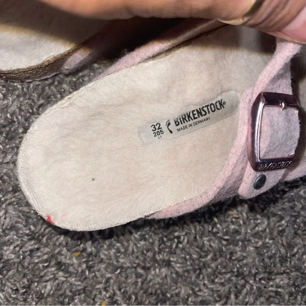 Birkenstock Women's Arizona Rivet Wool Shearling Sandals Sz 32